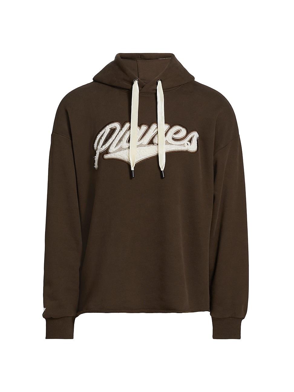 Mens Sherpa Logo Open Hem Hoodie Product Image