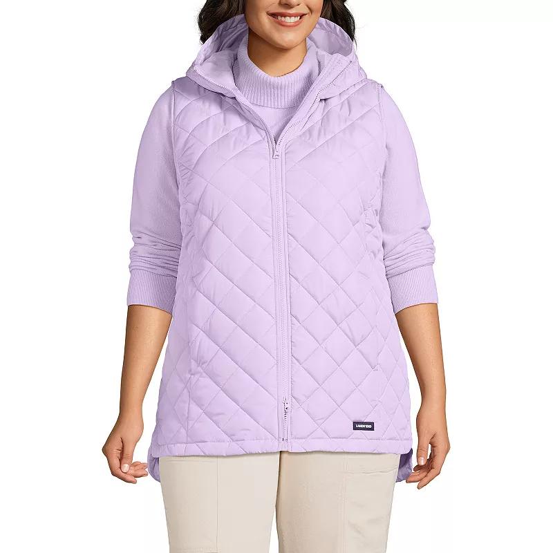 Plus Size Lands' End Hooded Insulated Vest, Women's, Size: 2XL, Evening Blue Product Image