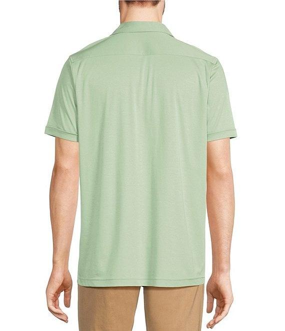 Murano Liquid Luxury Short Sleeve Knit Interlock Coatfront Shirt Product Image