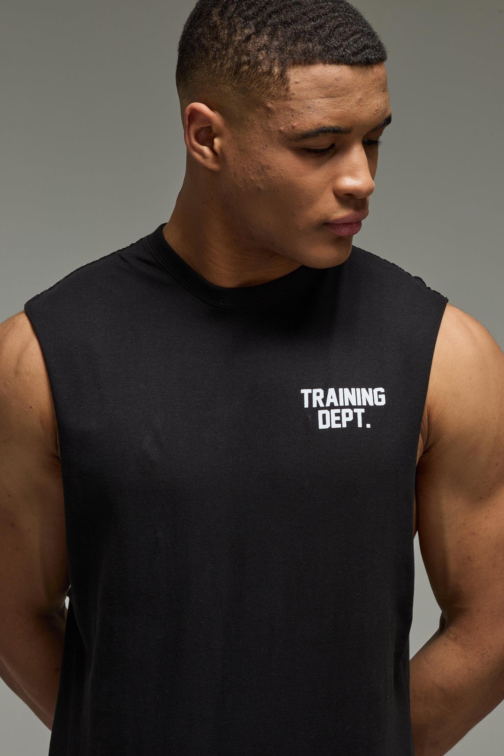 Training Dept Oversized Dropped Armhole Tank | boohooMAN USA Product Image