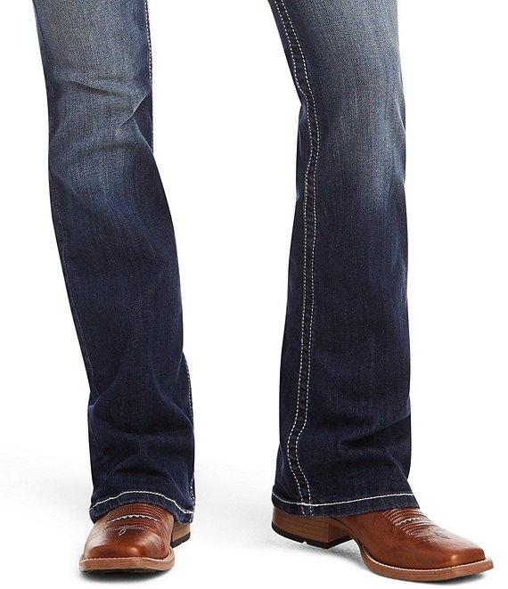 Ariat R.E.A.L Mid Rise Stretch Denim Embroidered Pocket Bootcut Jeans Product Image
