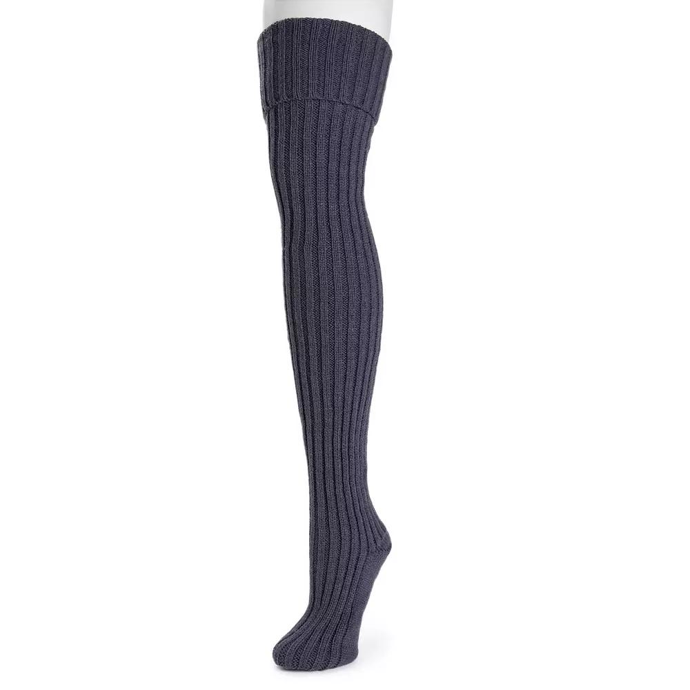 Women's MUK LUKS Chunky Ribbed Over the Knee Socks, Twilight Product Image
