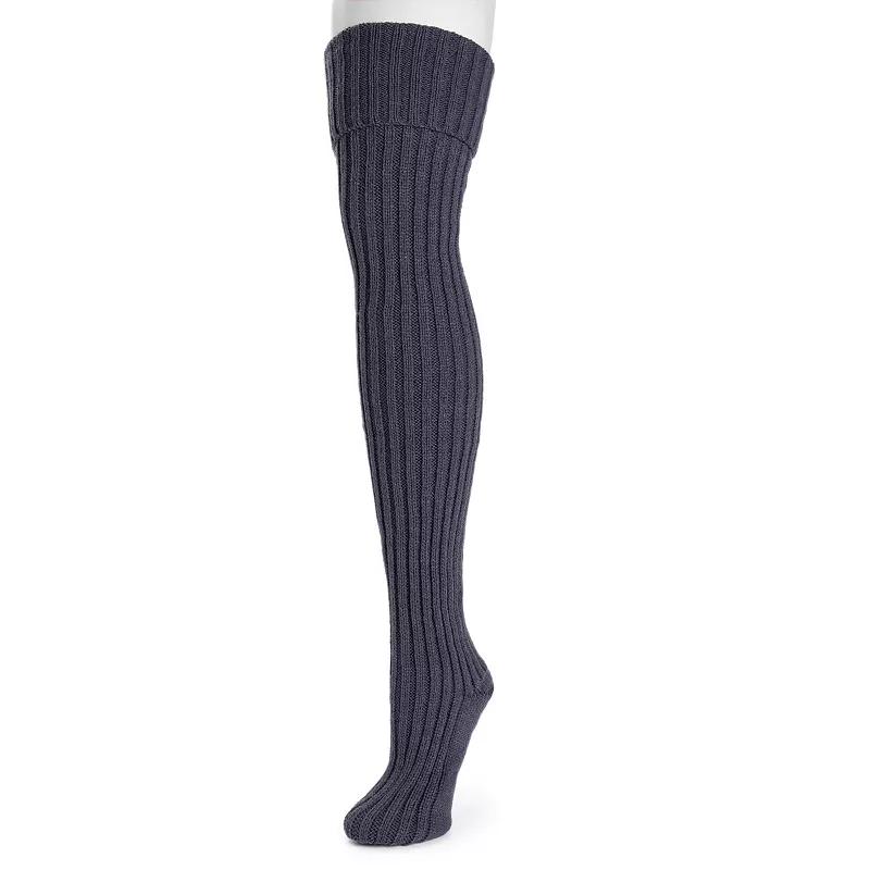 Women's MUK LUKS Chunky Ribbed Over the Knee Socks, Twilight Product Image