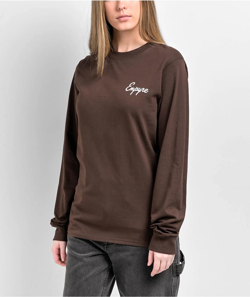 Empyre Talk Is Cheap Brown Long Sleeve T-Shirt Product Image