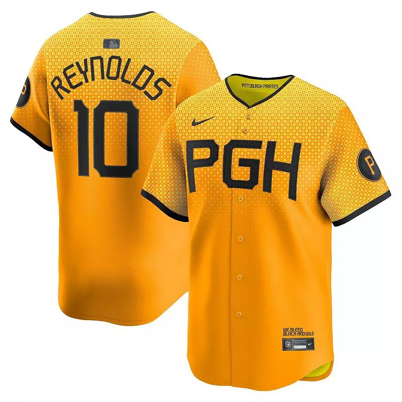 Men's Nike Bryan Reynolds Gold Pittsburgh Pirates City Connect Limited Player Jersey,  Product Image