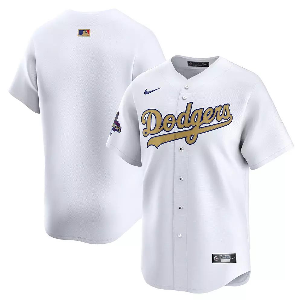 Men's Nike  White Los Angeles Dodgers 2025 Gold Collection Limited Jersey, Size: 4XL Product Image