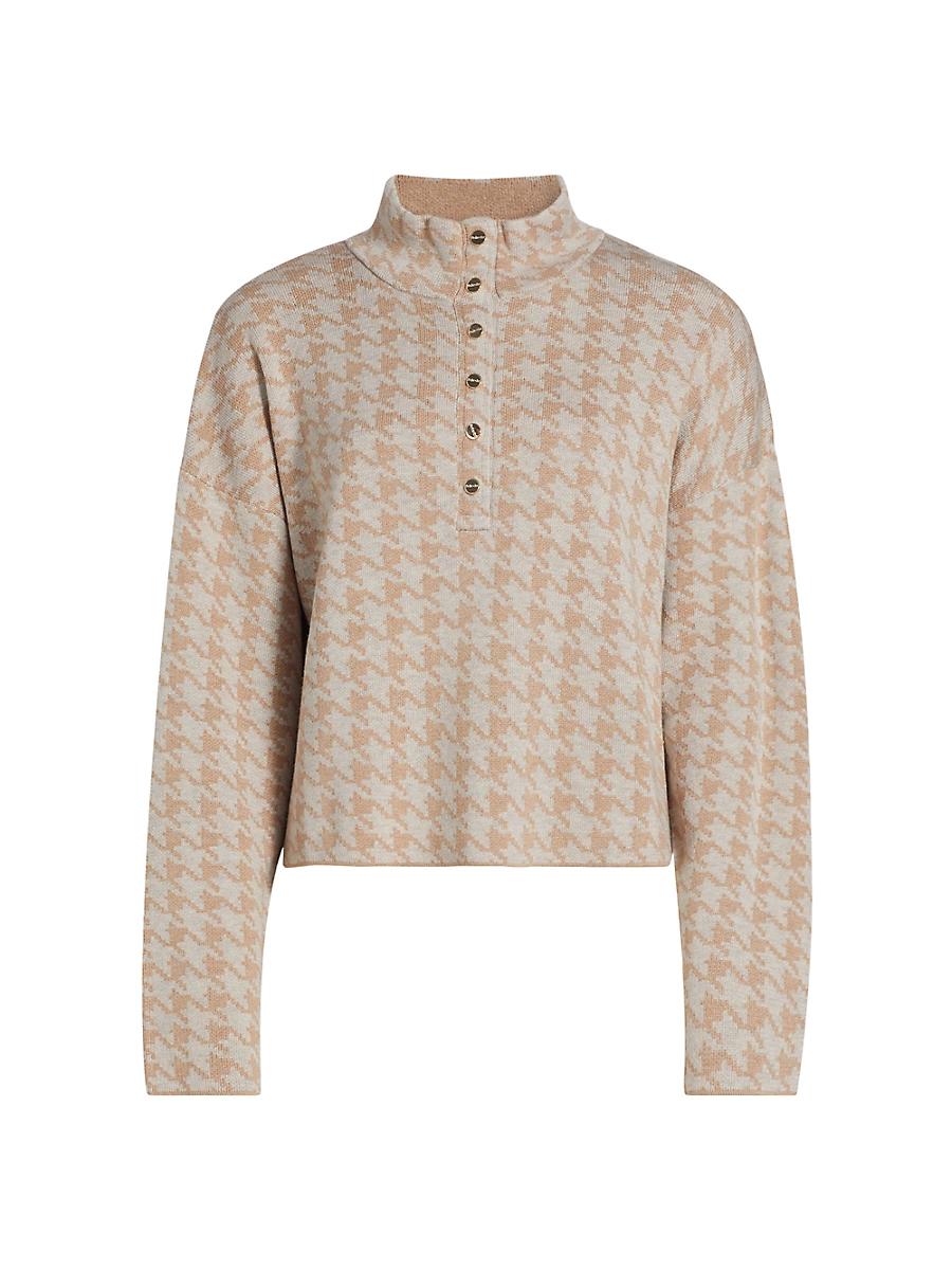 Womens Snap Placket Funnel Neck Sweater Product Image