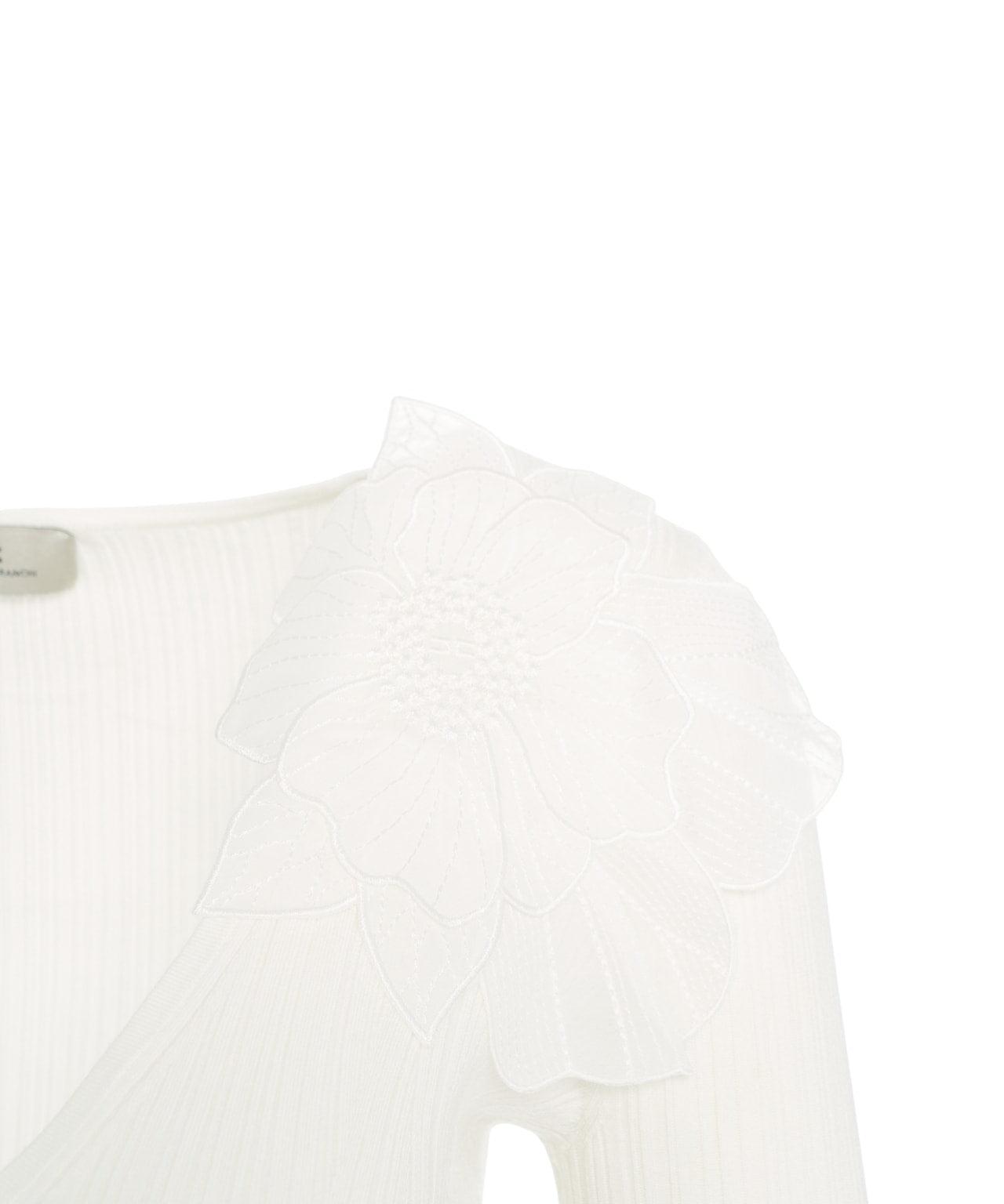 Knit top with floral detail Product Image