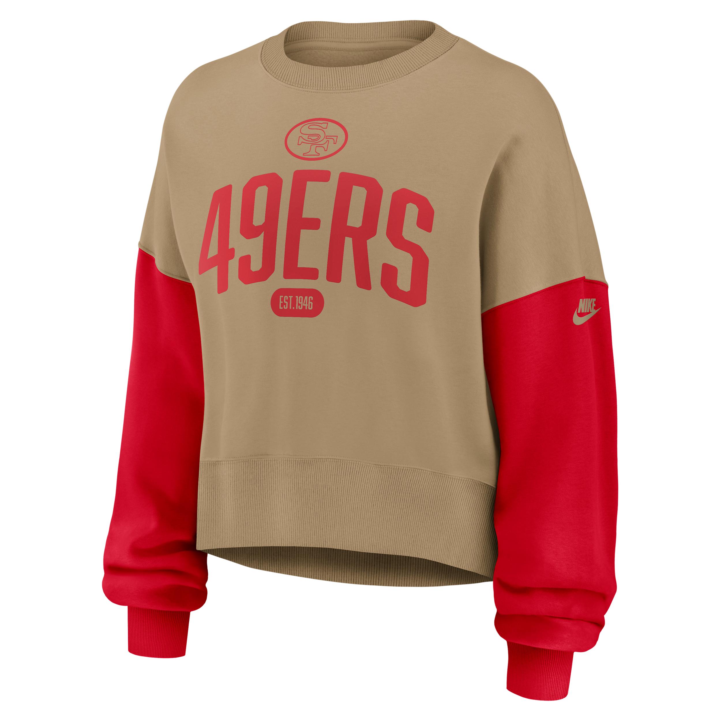 San Francisco 49ers Rewind Nike Womens NFL Pullover Crew | 01D70E8A73V-ZKC Product Image