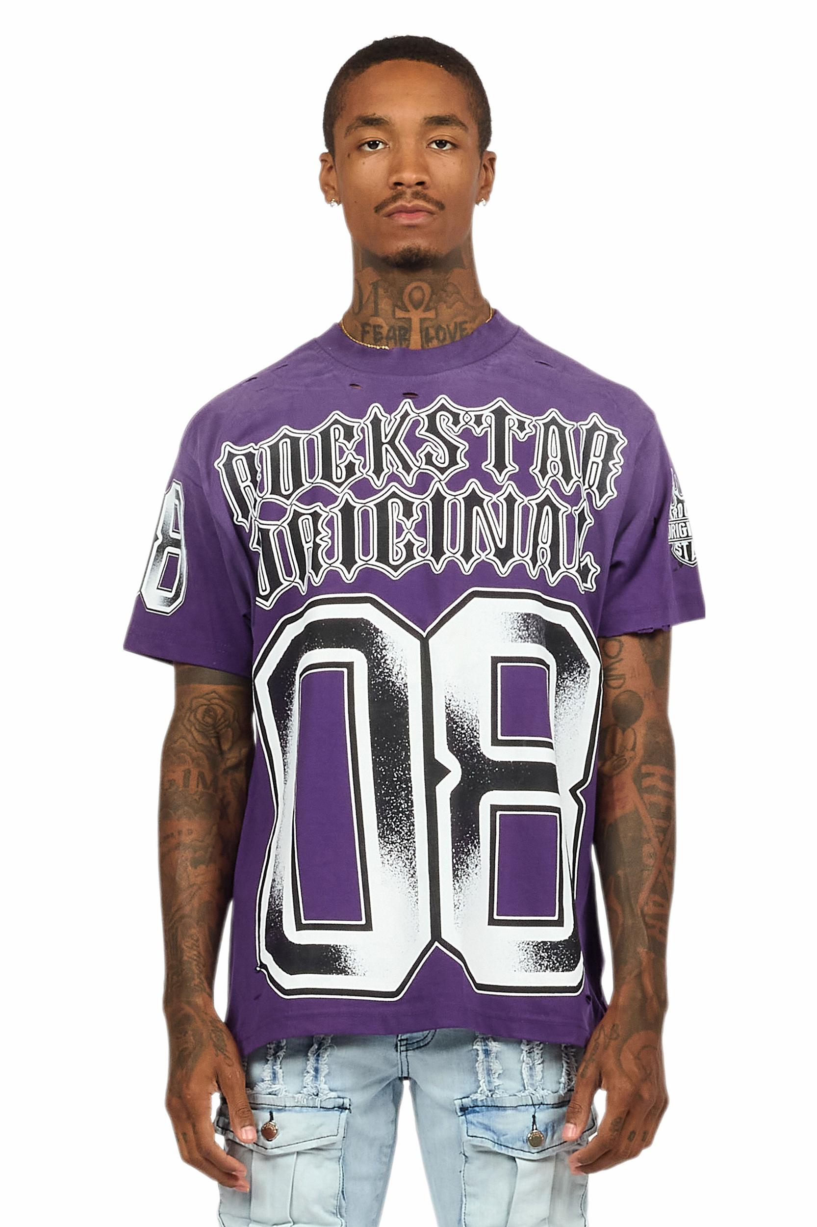 Alim Purple Oversized Graphic T-Shirt Male Product Image