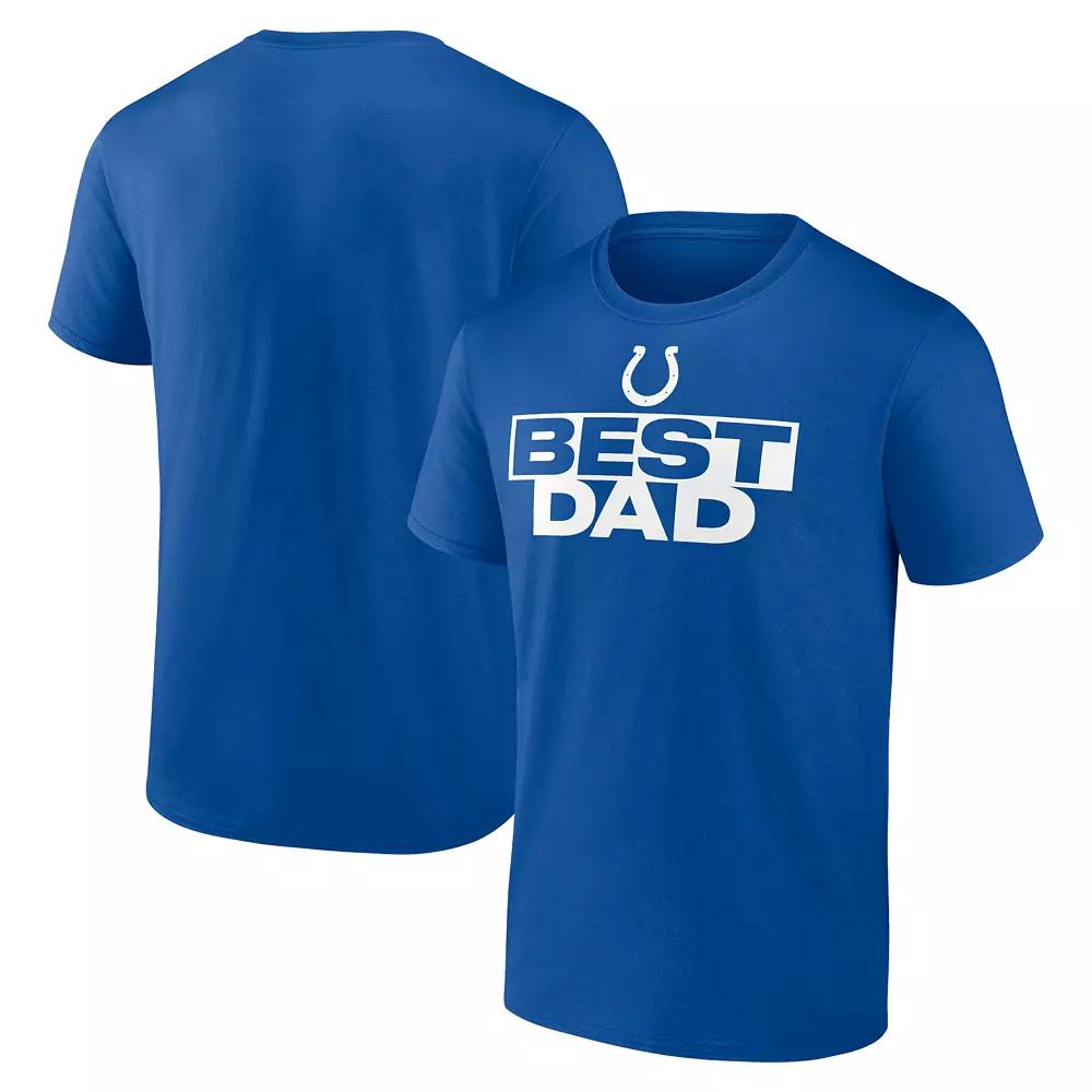 Men's Royal Indianapolis Colts Best Dad T-Shirt,  Product Image