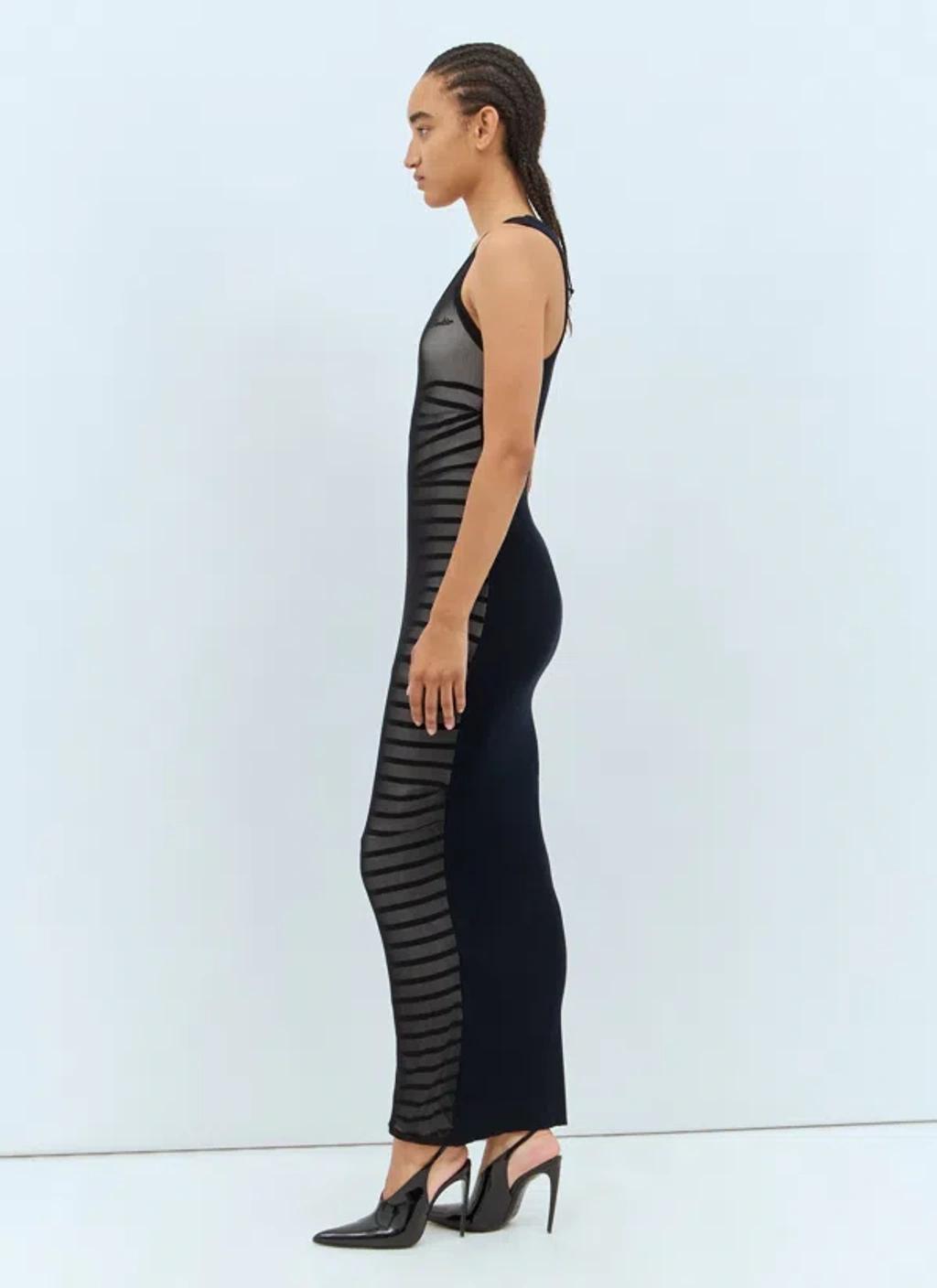 Black & Navy 'The Bi-Material Marinière' Maxi Dress Product Image
