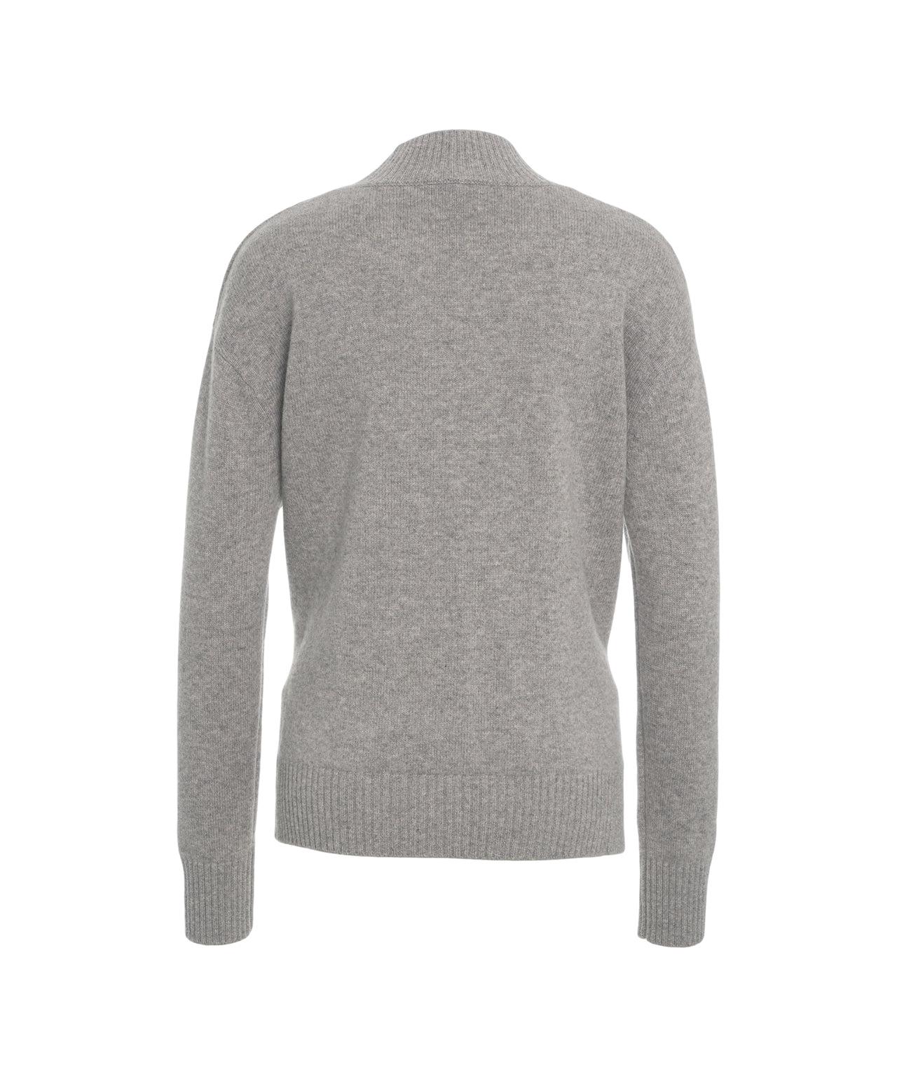 Wool sweater with stand-up collar Product Image