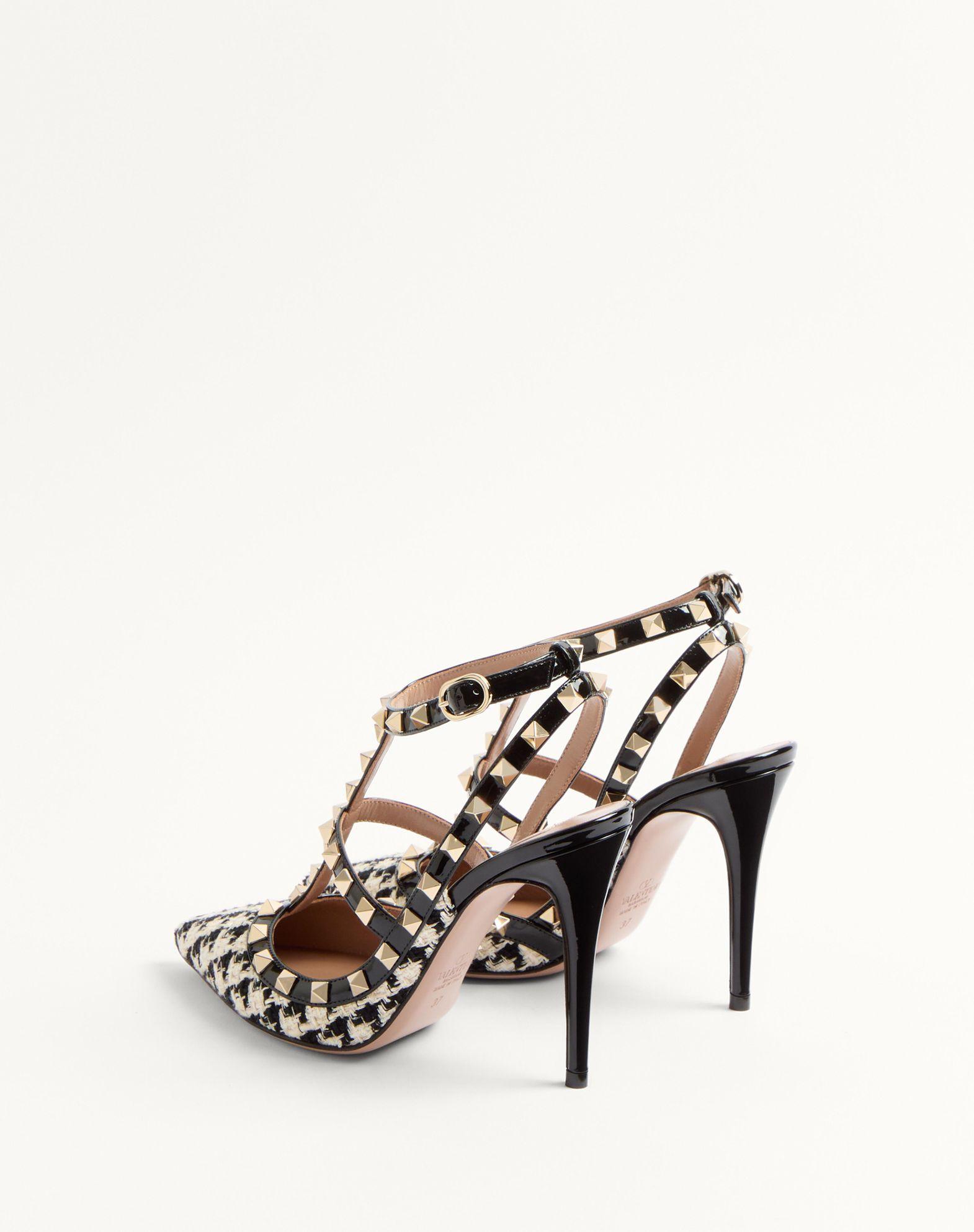 Rockstud Pump In Pied-De-Poule Fabric 100Mm Product Image