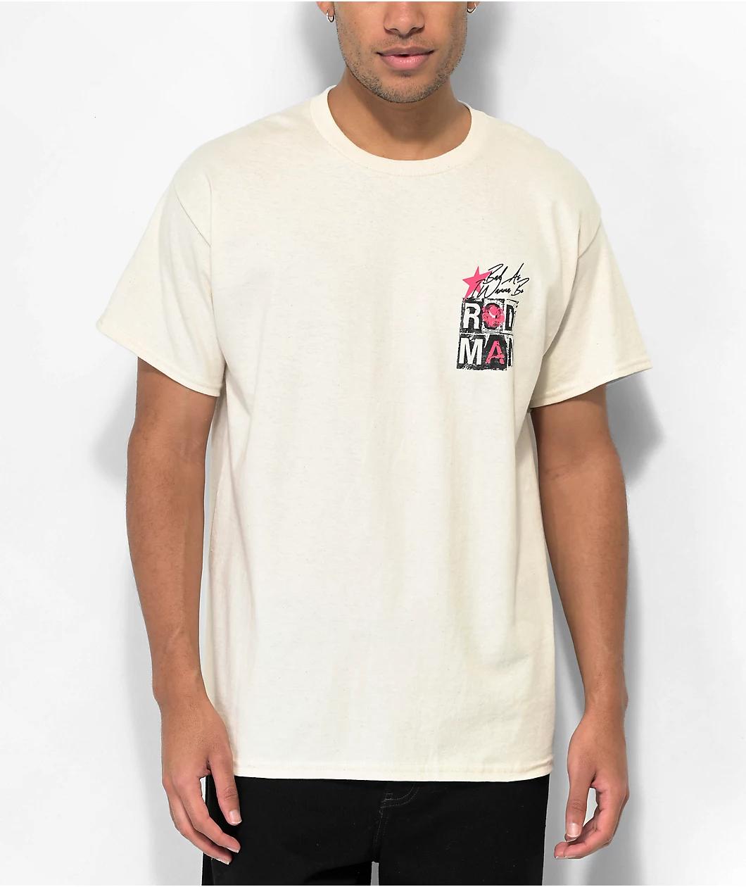 Rodman Apparel Bad As I Wanna Be Cream T-Shirt Product Image
