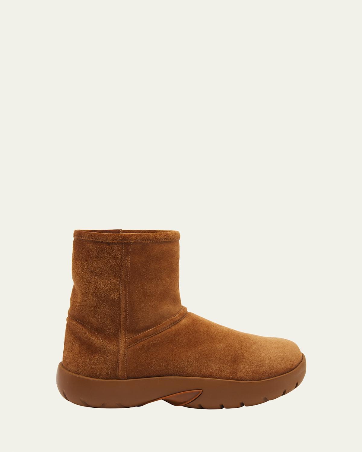 Snap Suede Chunky Ankle Boots Product Image
