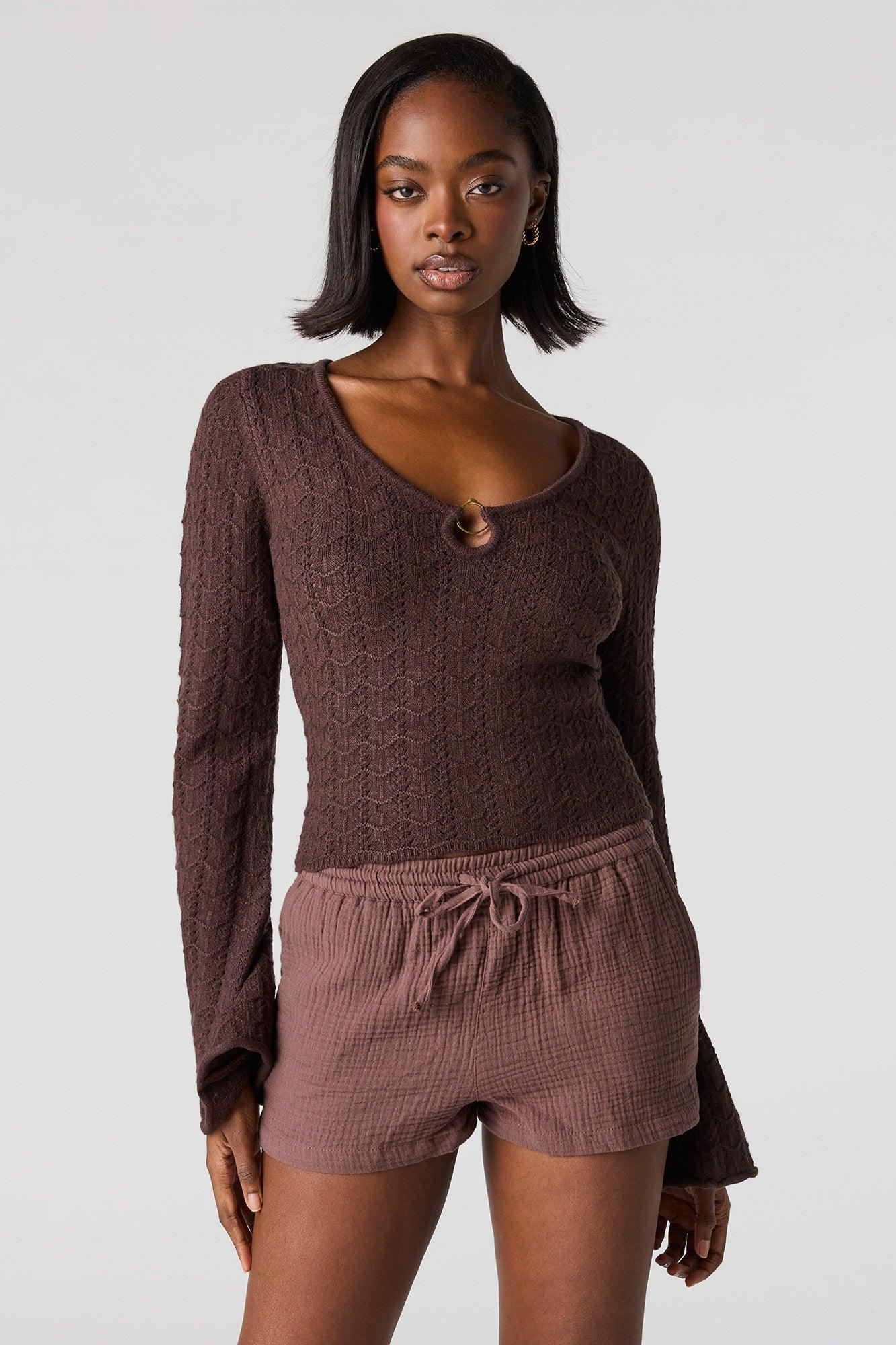 Textured Drawstring Short Female Product Image