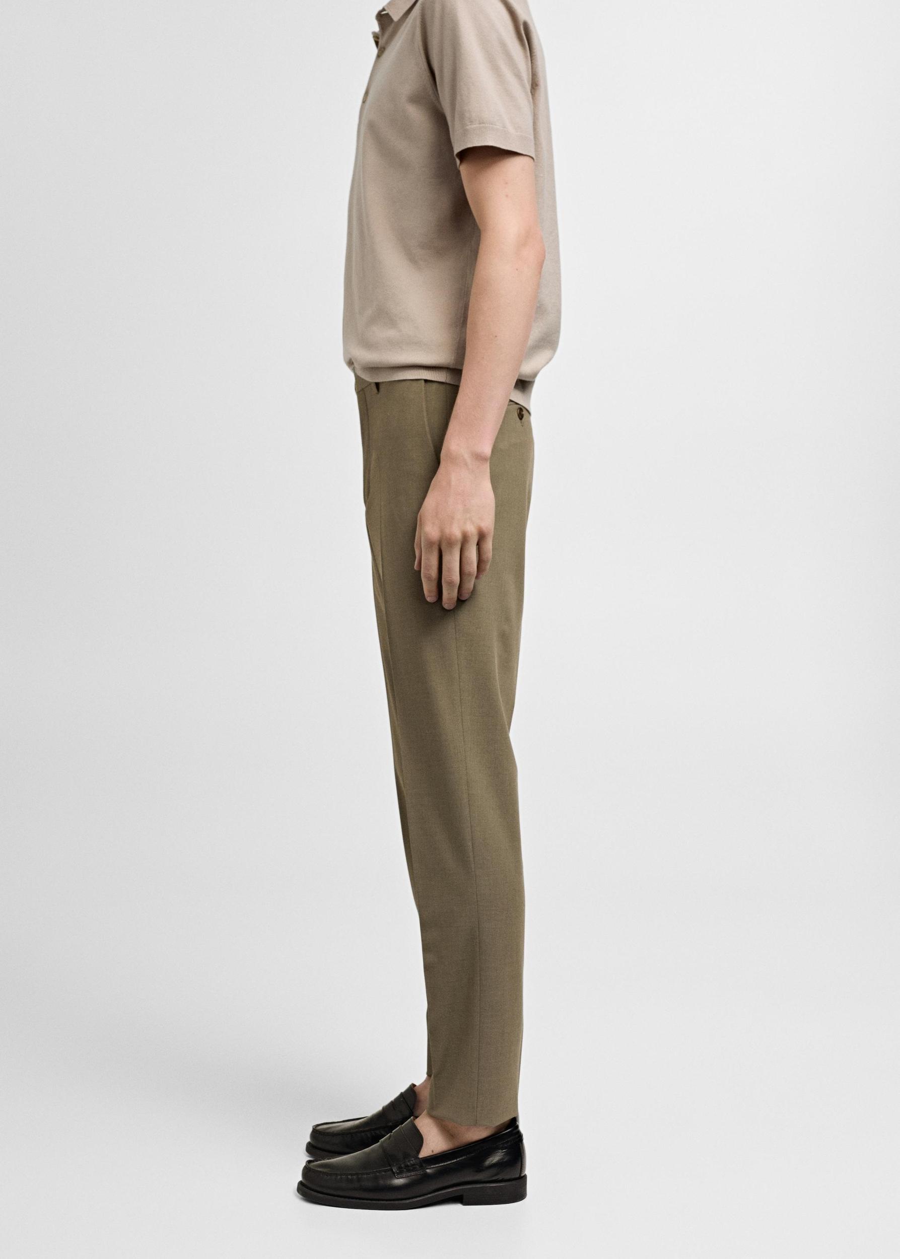 Stretch-fabric slim-fit suit pants - Men | MANGO USA Product Image