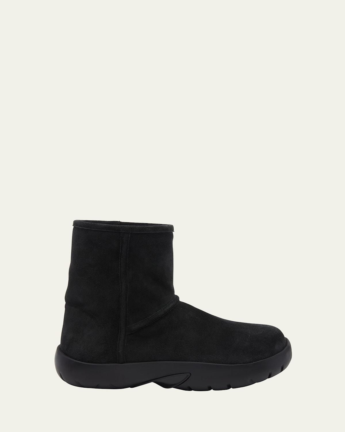 Snap Suede Chunky Ankle Boots Product Image