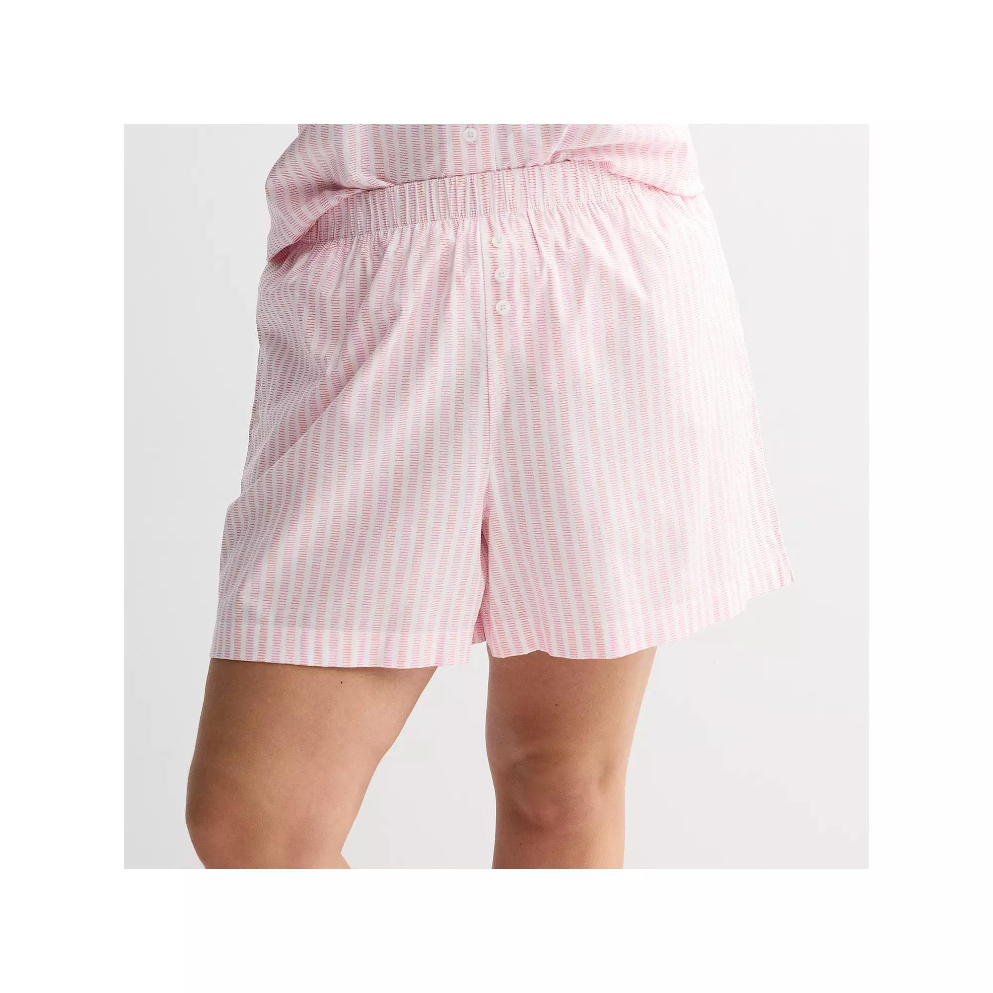 Plus Size Sonoma Goods For Life® Woven Separates Sleep Shorts, Women's, Size: 1XL, White Floral Product Image