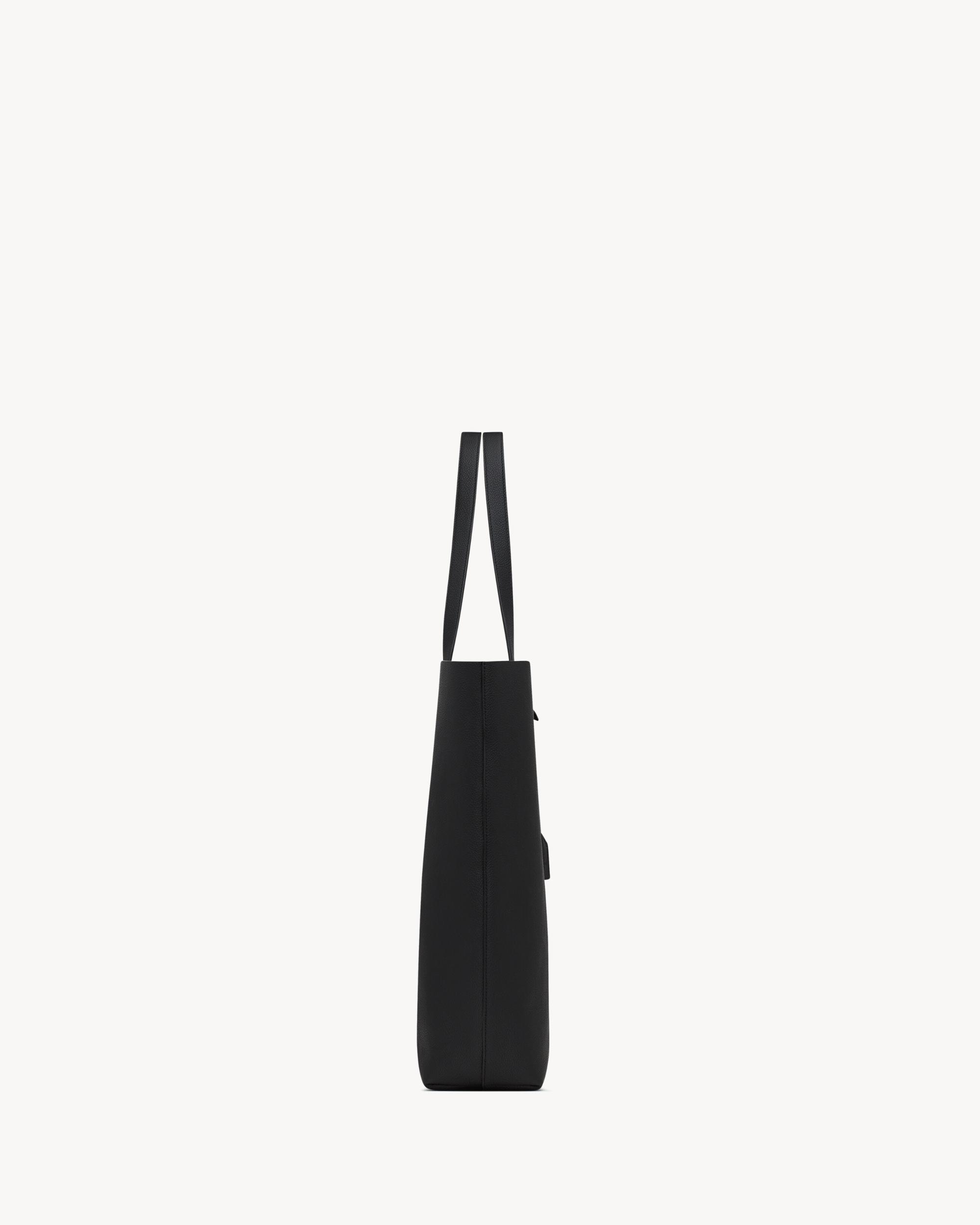 Bold East/West shopping bag in grained leather Product Image