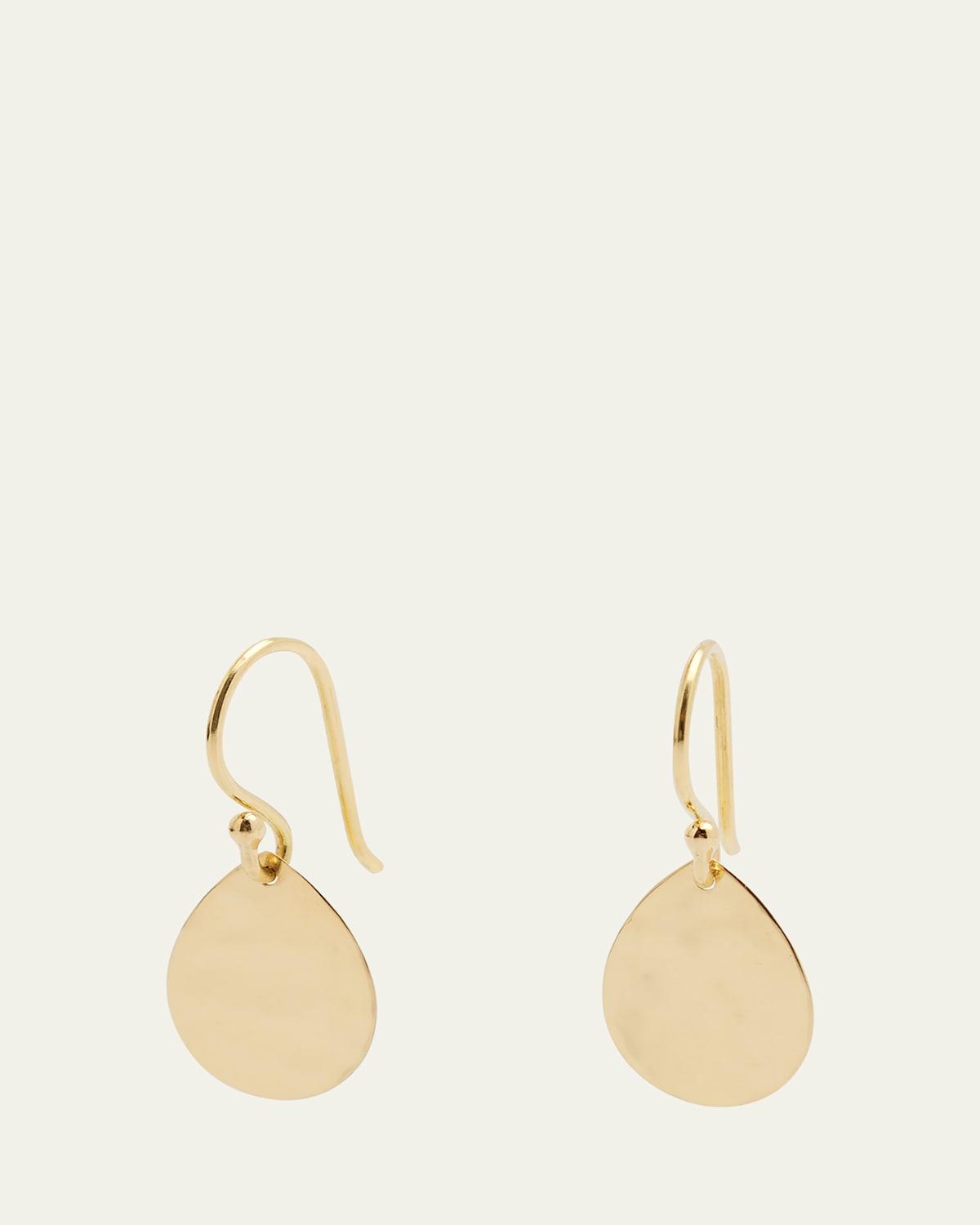 18K Classico Crinkle Hammered Teardrop Earrings, S Product Image