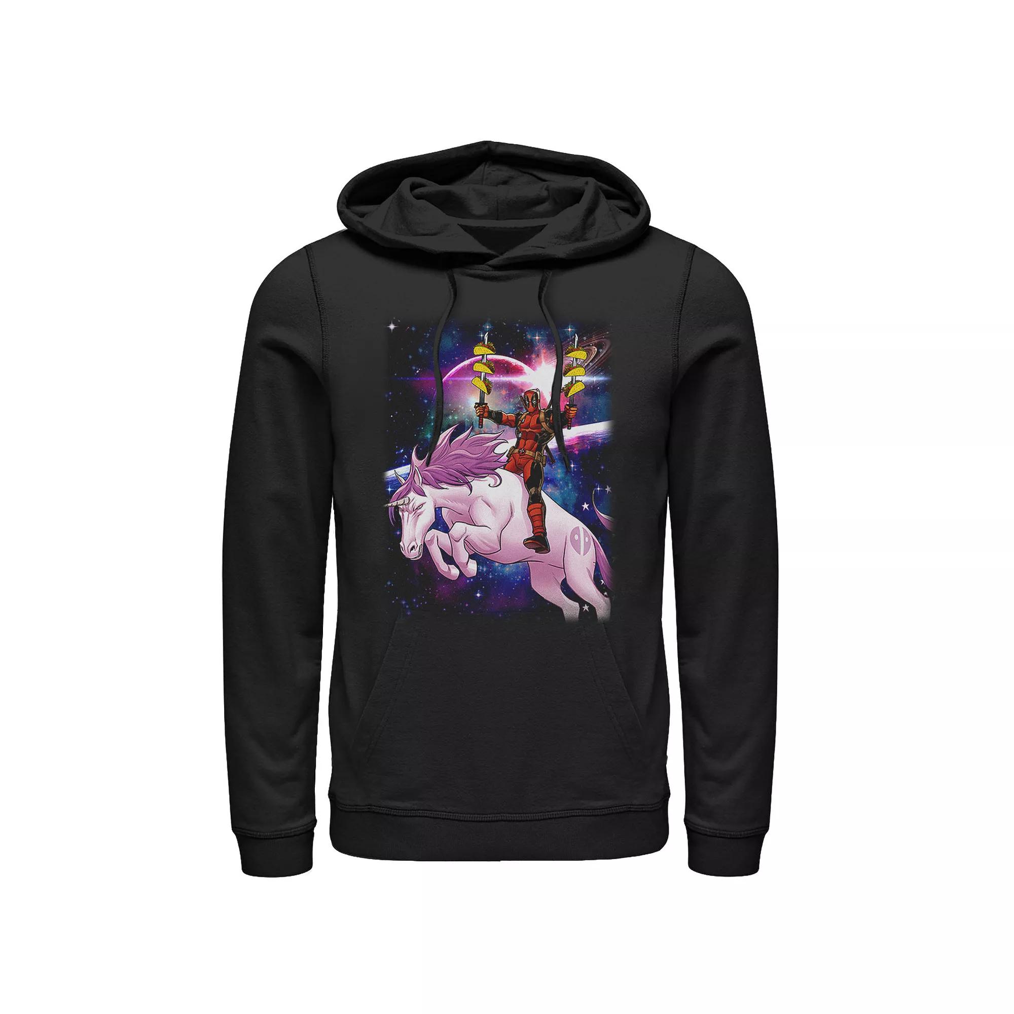 Men's Marvel Deadpool Space Unicorn Tacos Hoodie,  Product Image