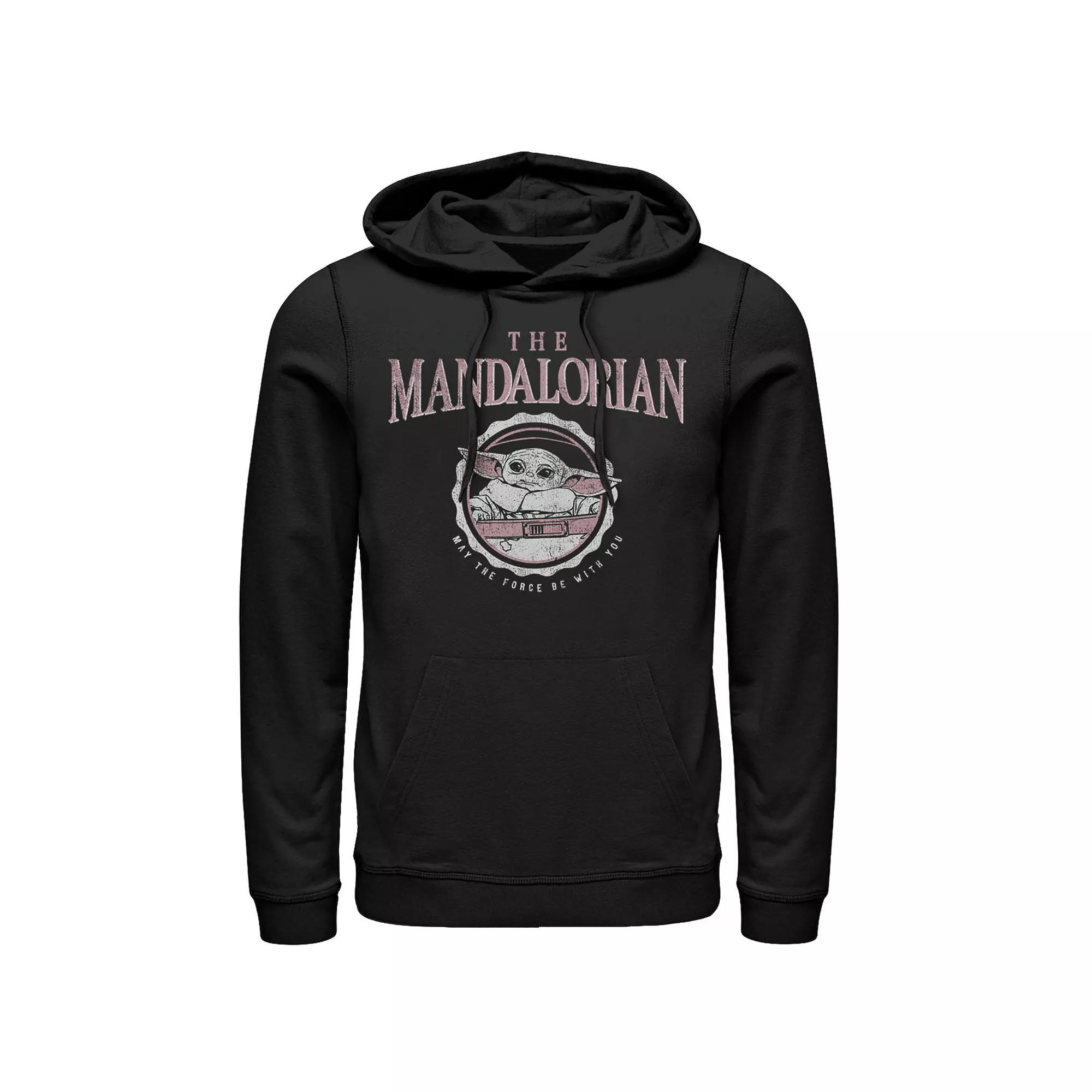 Men's Star Wars The Mandalorian Collegiate Child Graphic Hoodie, Size: XL, Black Product Image