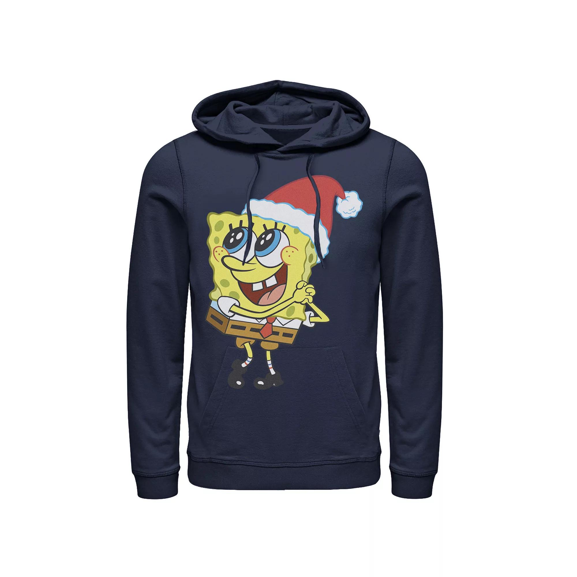 Men's Nickelodeon SpongeBob SquarePants Santa Hat Hoodie,  Product Image