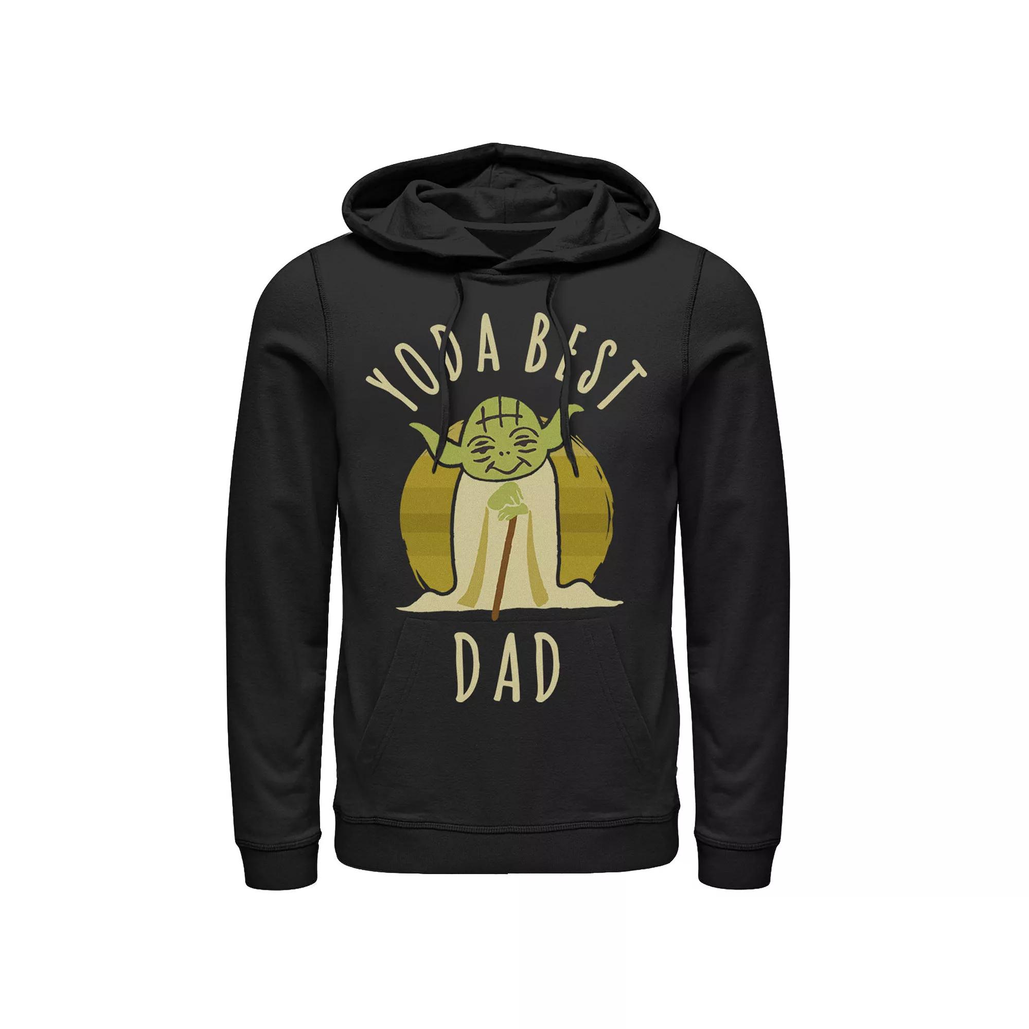 Men's Star Wars Yoda Best Dad Cartoon Yoda Hoodie,  Product Image