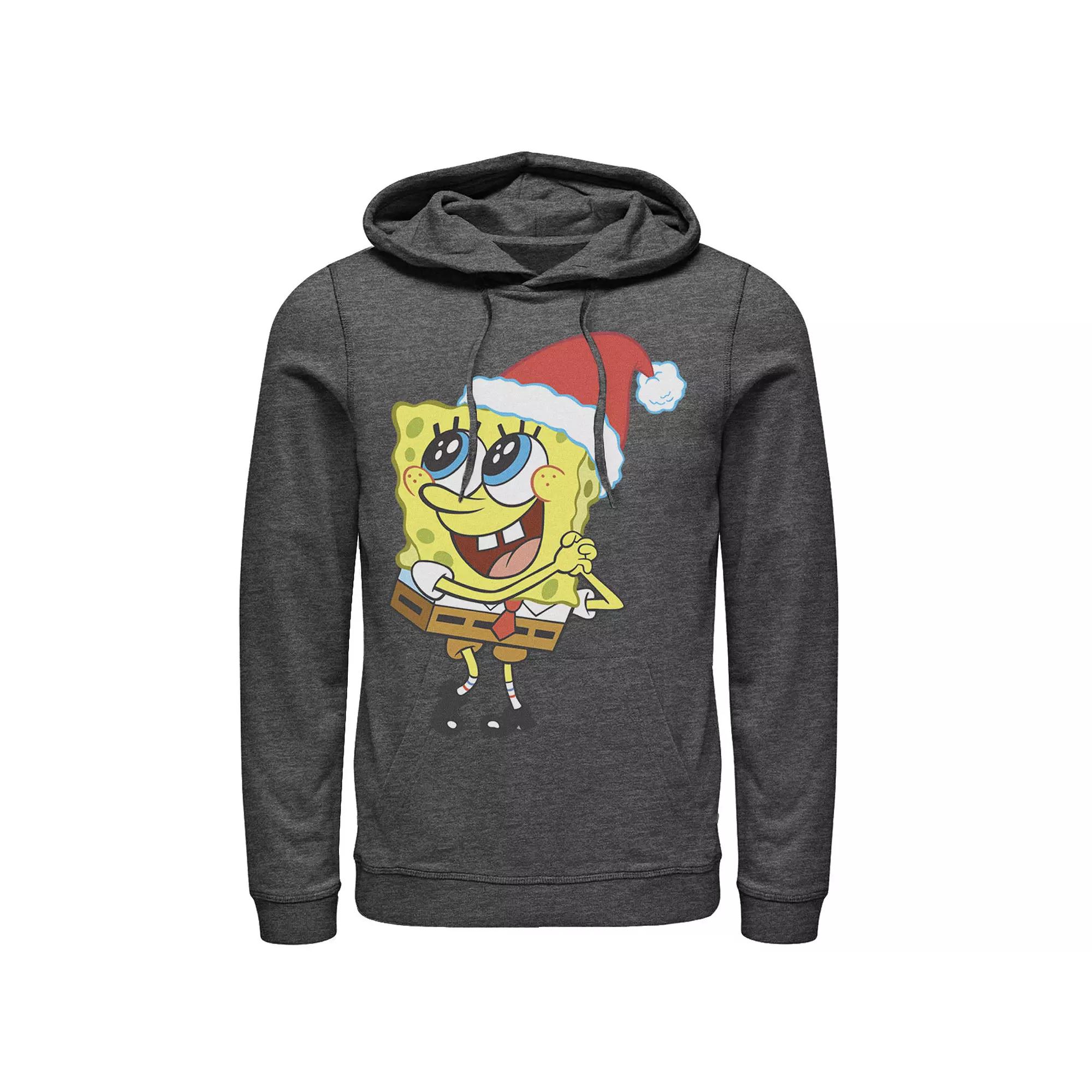 Men's Nickelodeon SpongeBob SquarePants Santa Hat Hoodie,  Product Image
