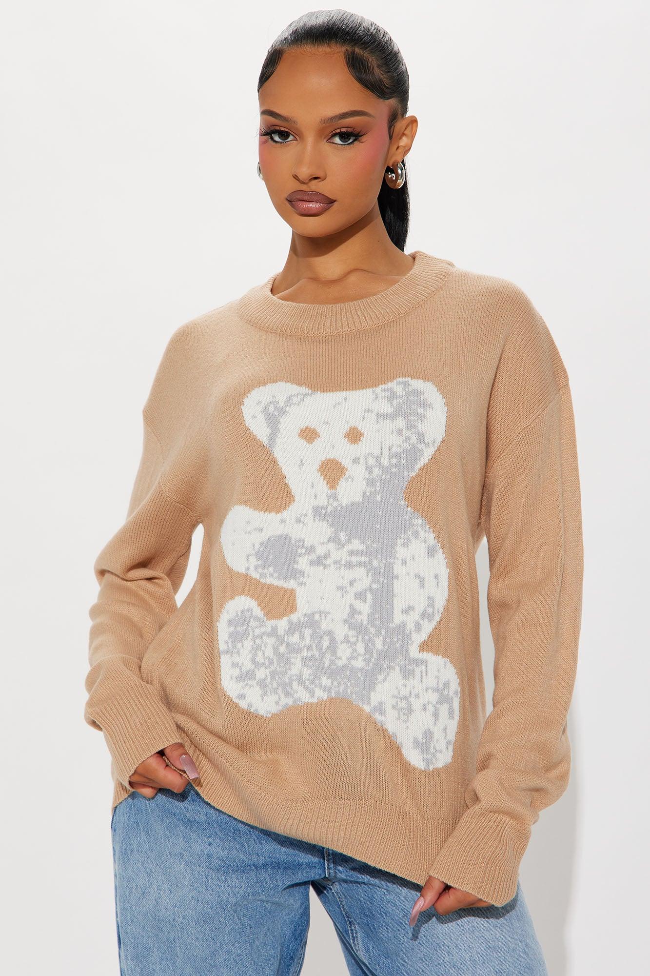 Beary Special Sweater - Taupe/combo Product Image