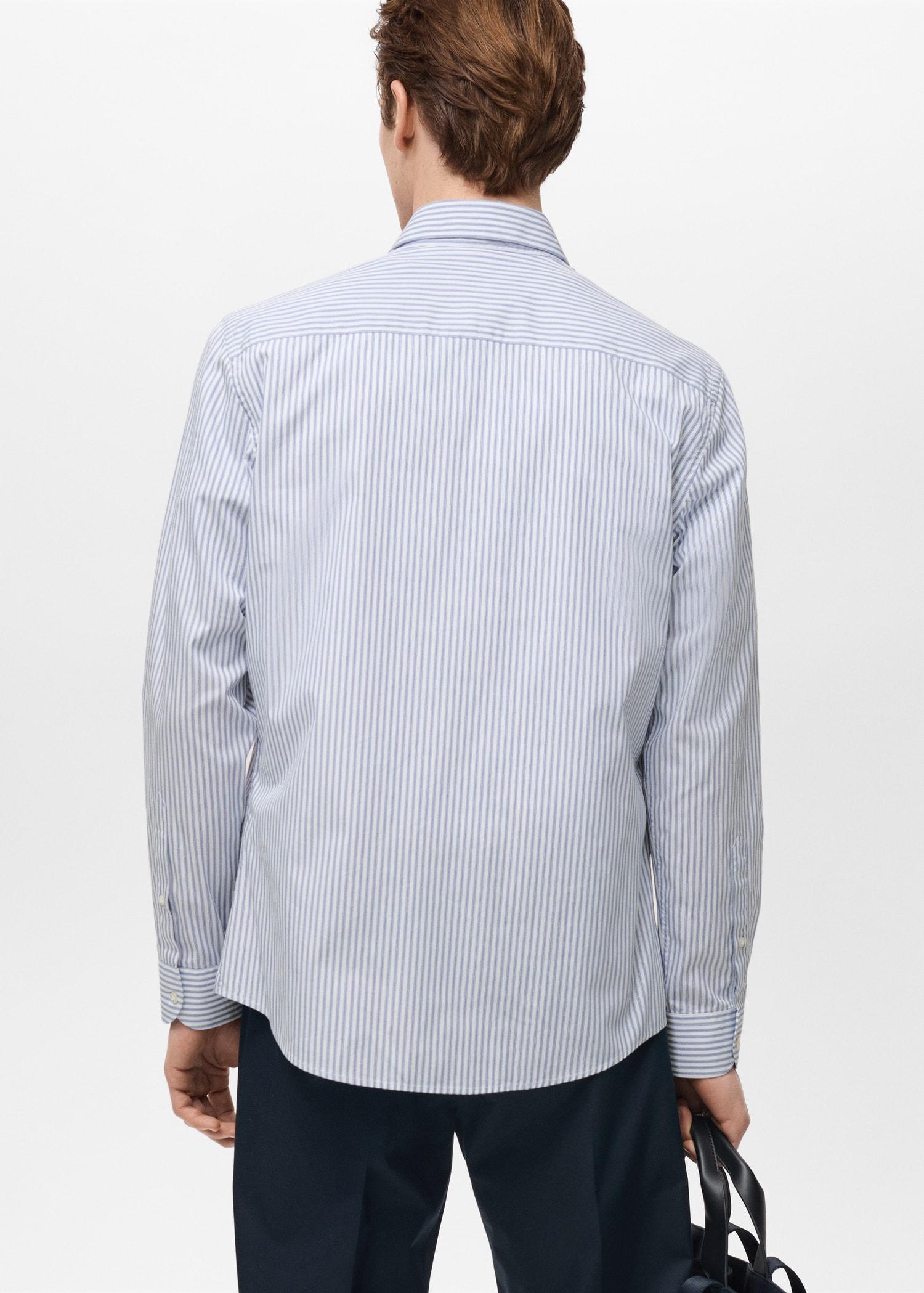 100% cotton striped shirt - Men | MANGO USA Product Image