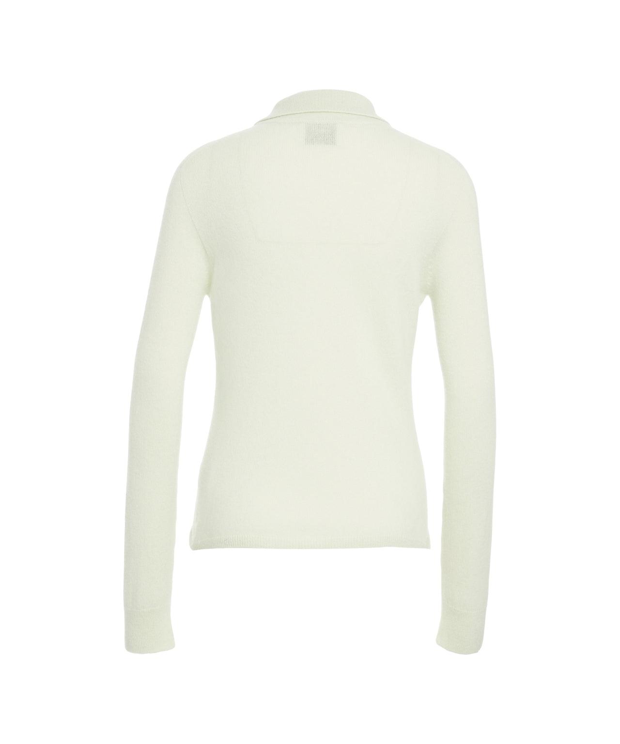 Knitted sweater with polo collar Product Image