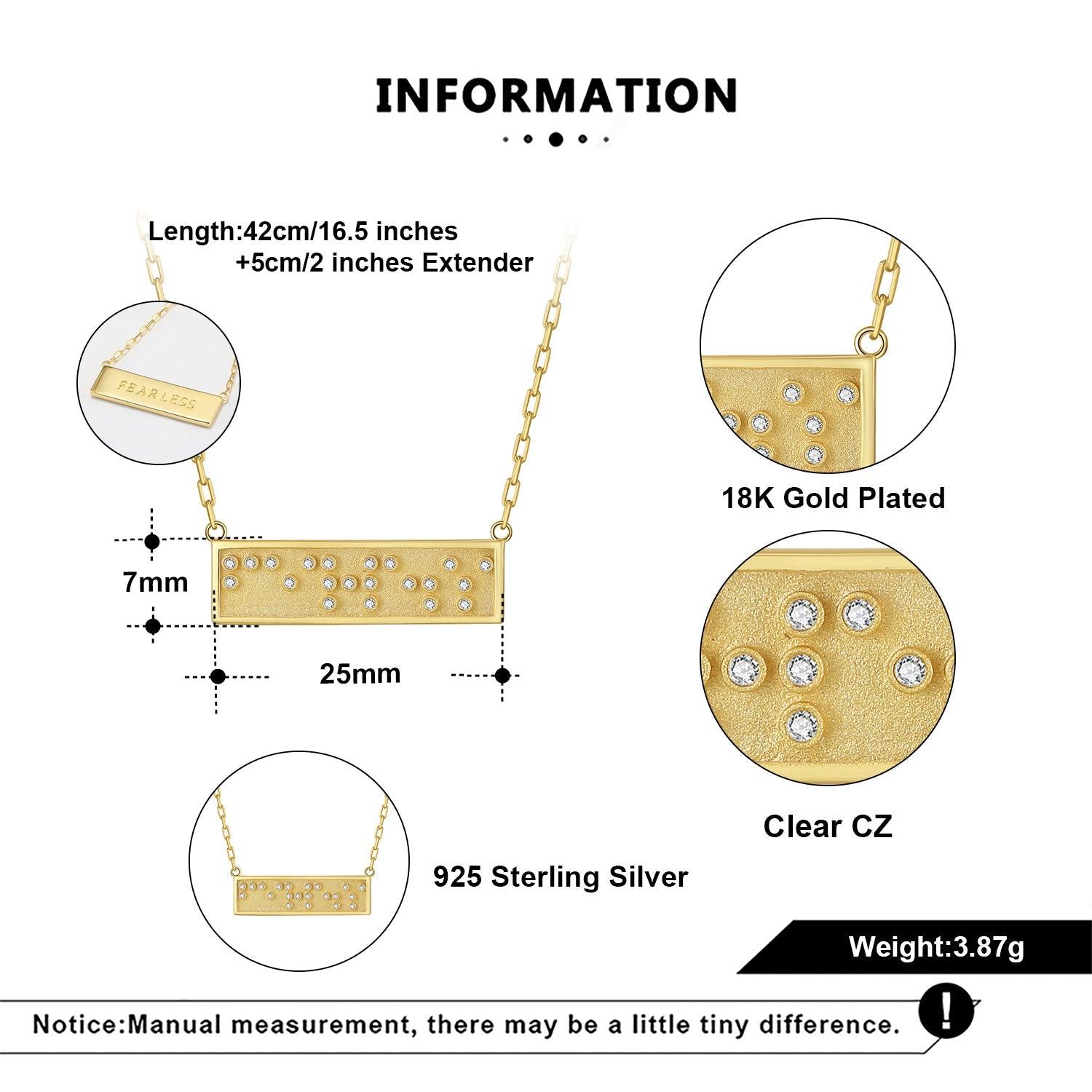 Touchstone Fearless Mini-Bar Necklace Gold Product Image