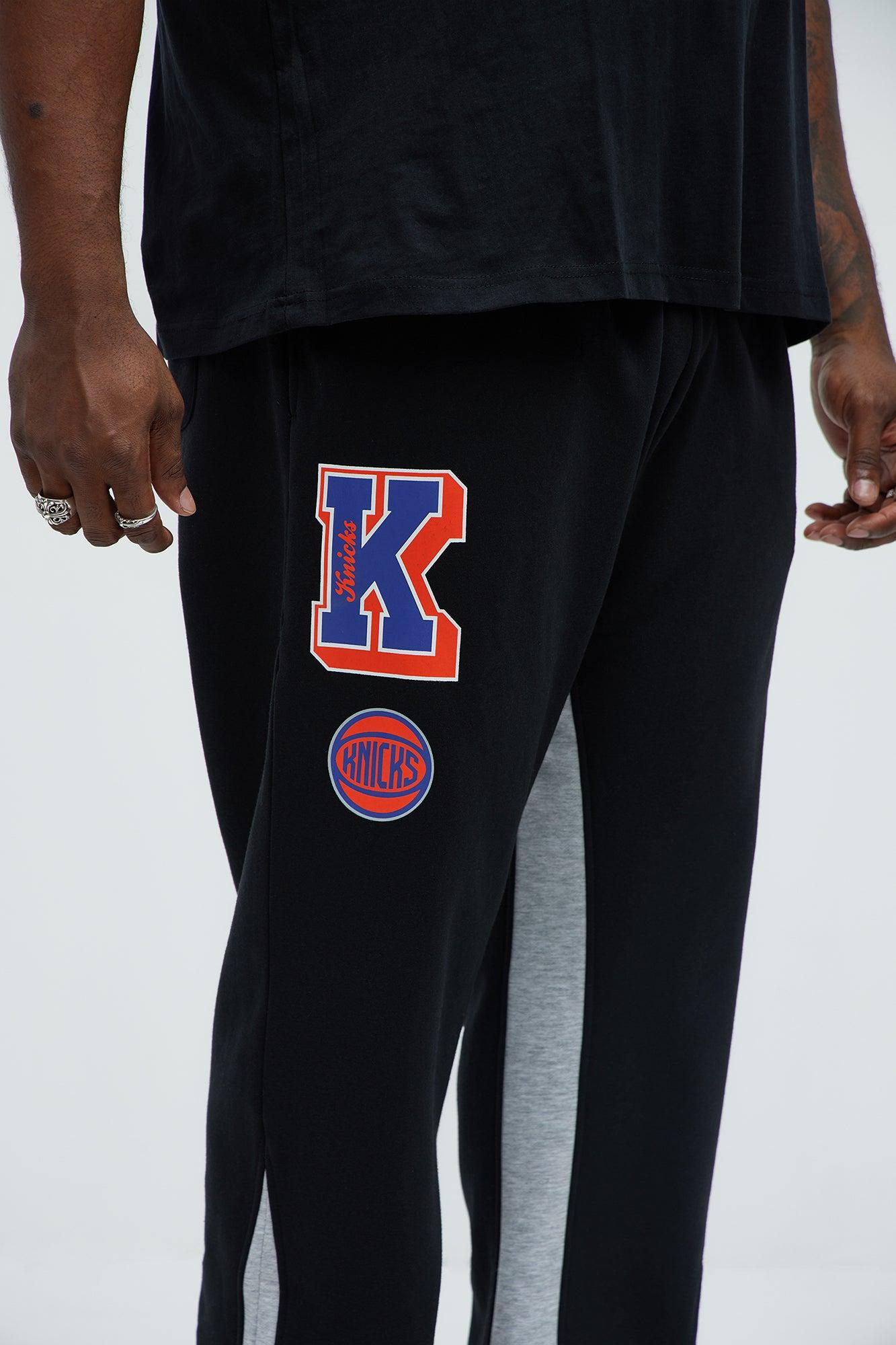 Knicks Backboard Skinny Flare Sweatpants - Blue/Black Male Product Image