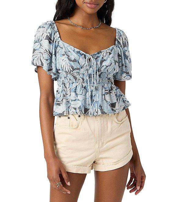 O'Neill Nola Palmetto Short Sleeve Top Product Image