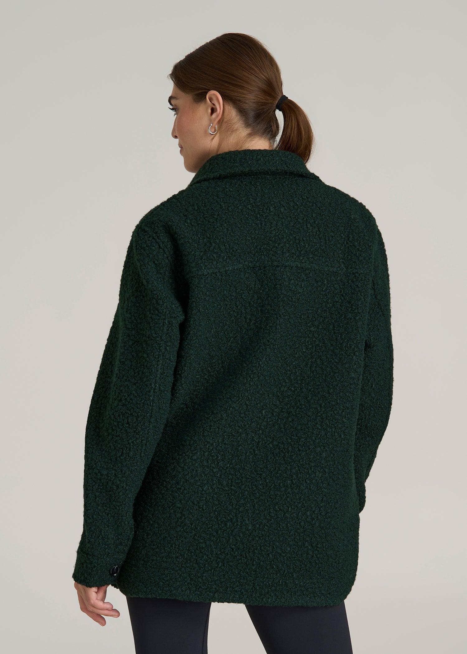 Relaxed Boucle Shacket for Tall Women in Pine Grove Female Product Image