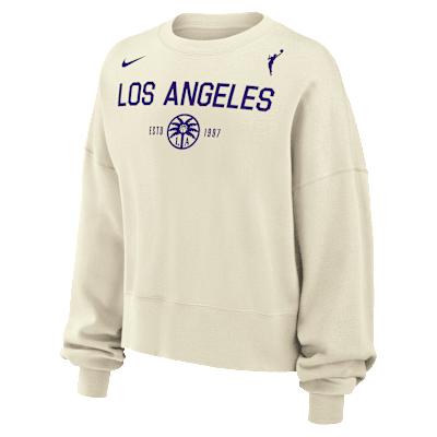 Los Angeles Sparks Phoenix Fleece Nike Womens WNBA Crew-Neck Sweatshirt | W33302WLAS-SAI Product Image