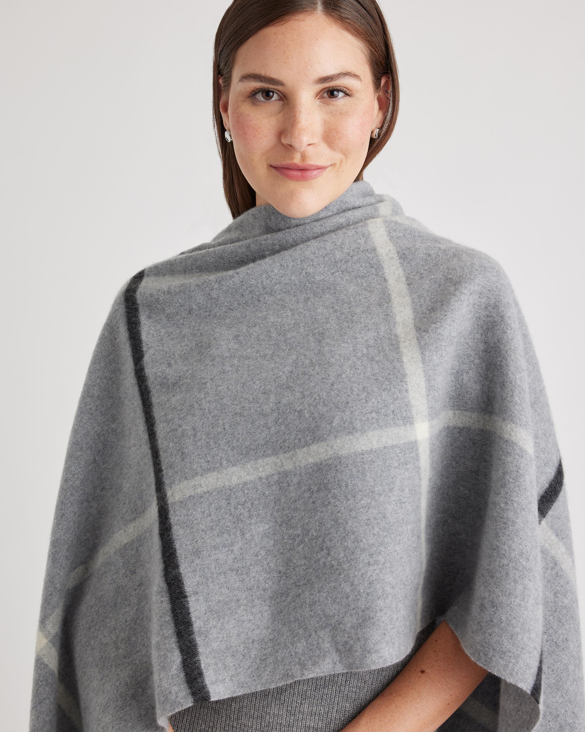 Quince | Women's Mongolian Cashmere Plaid Wrap Product Image