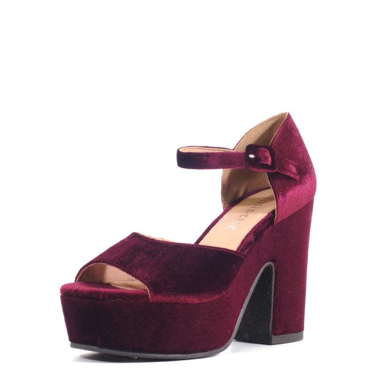Quill Velvet Platform Heels Product Image