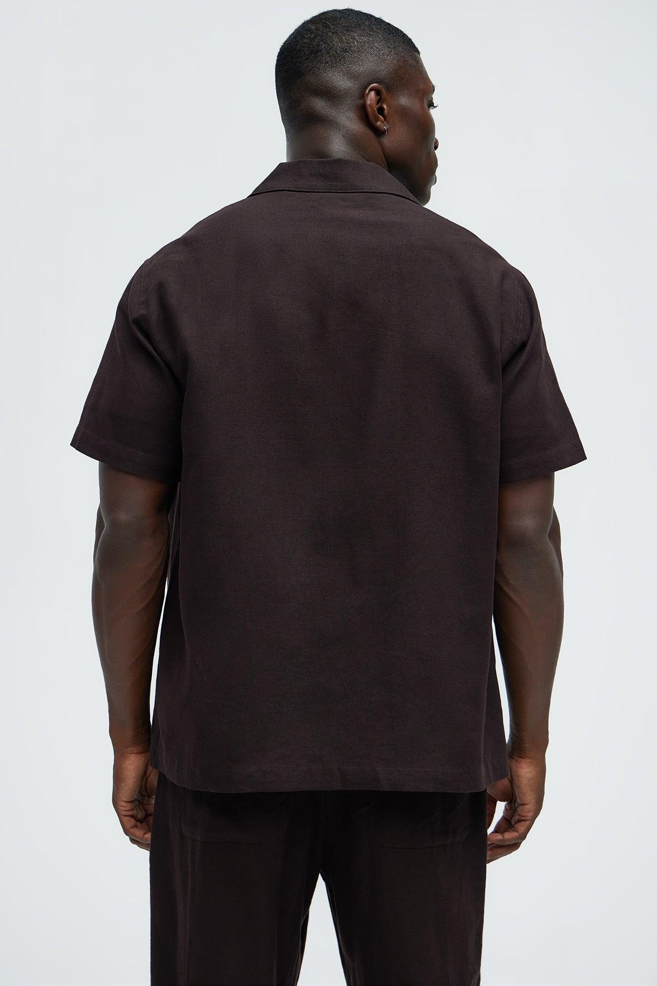 Bahamas Linen Shirt - Brown Product Image