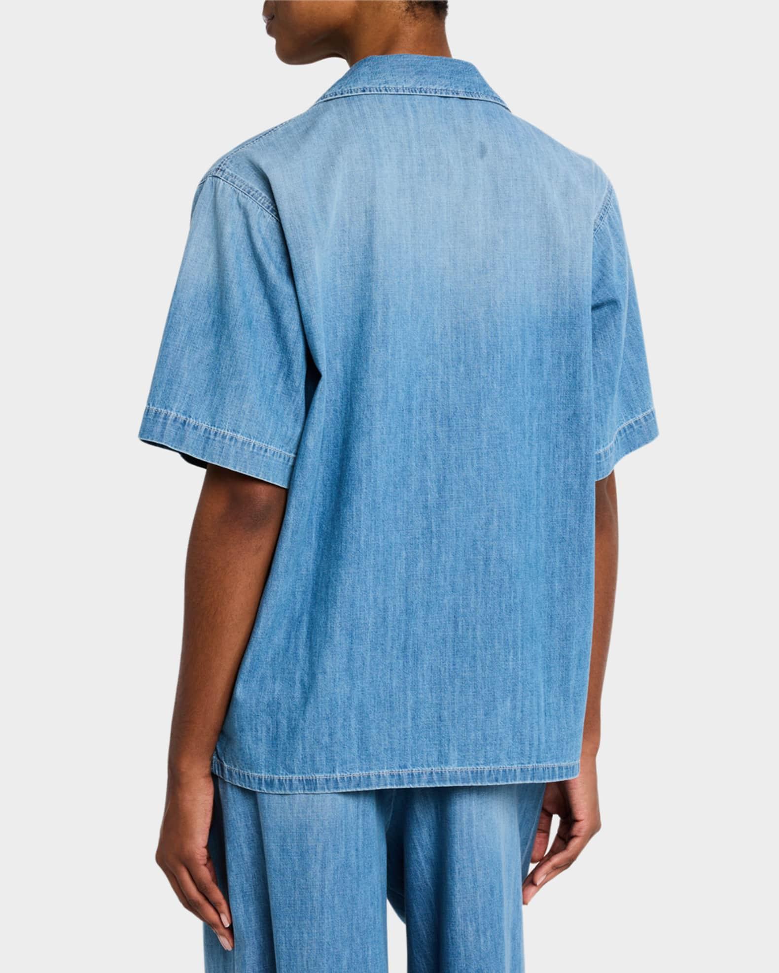 Sequin-Embellished Chambray Shirt Product Image