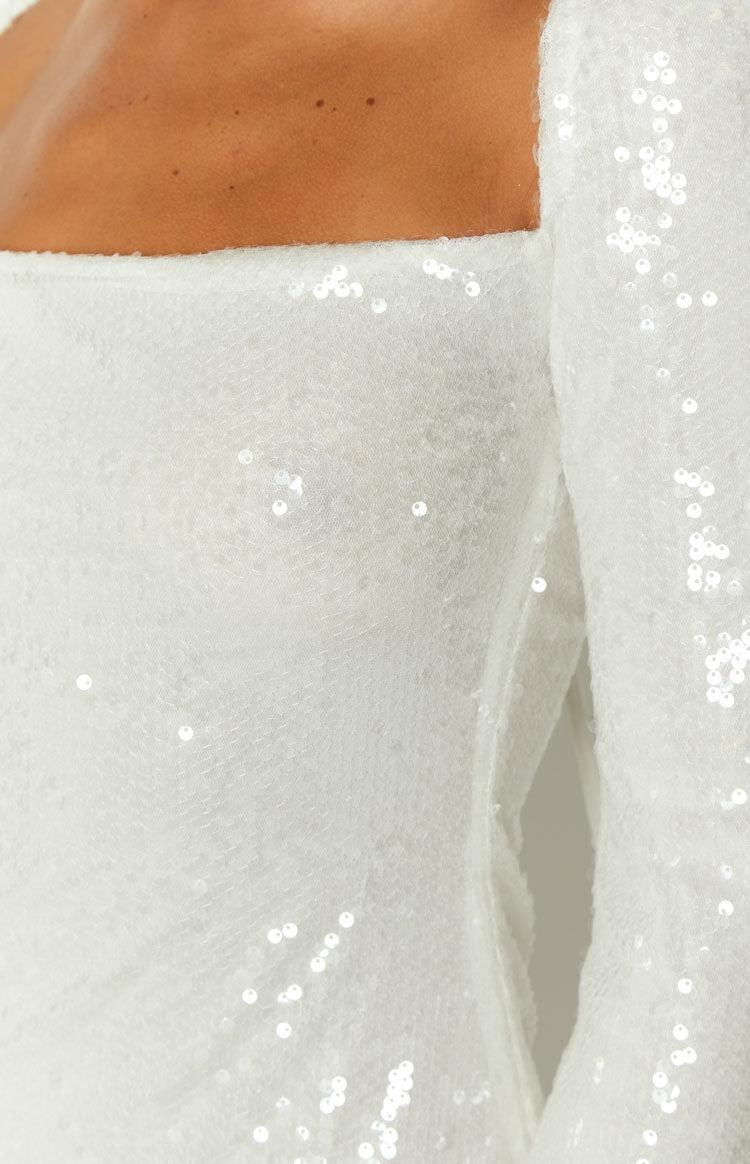 Marienne White Sequin Mini Dress Product Image
