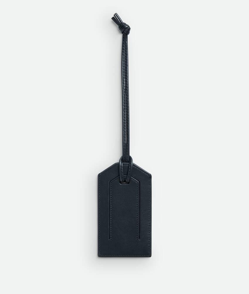 Men's Intrecciato Tag Holder On Strap in Shadow Product Image