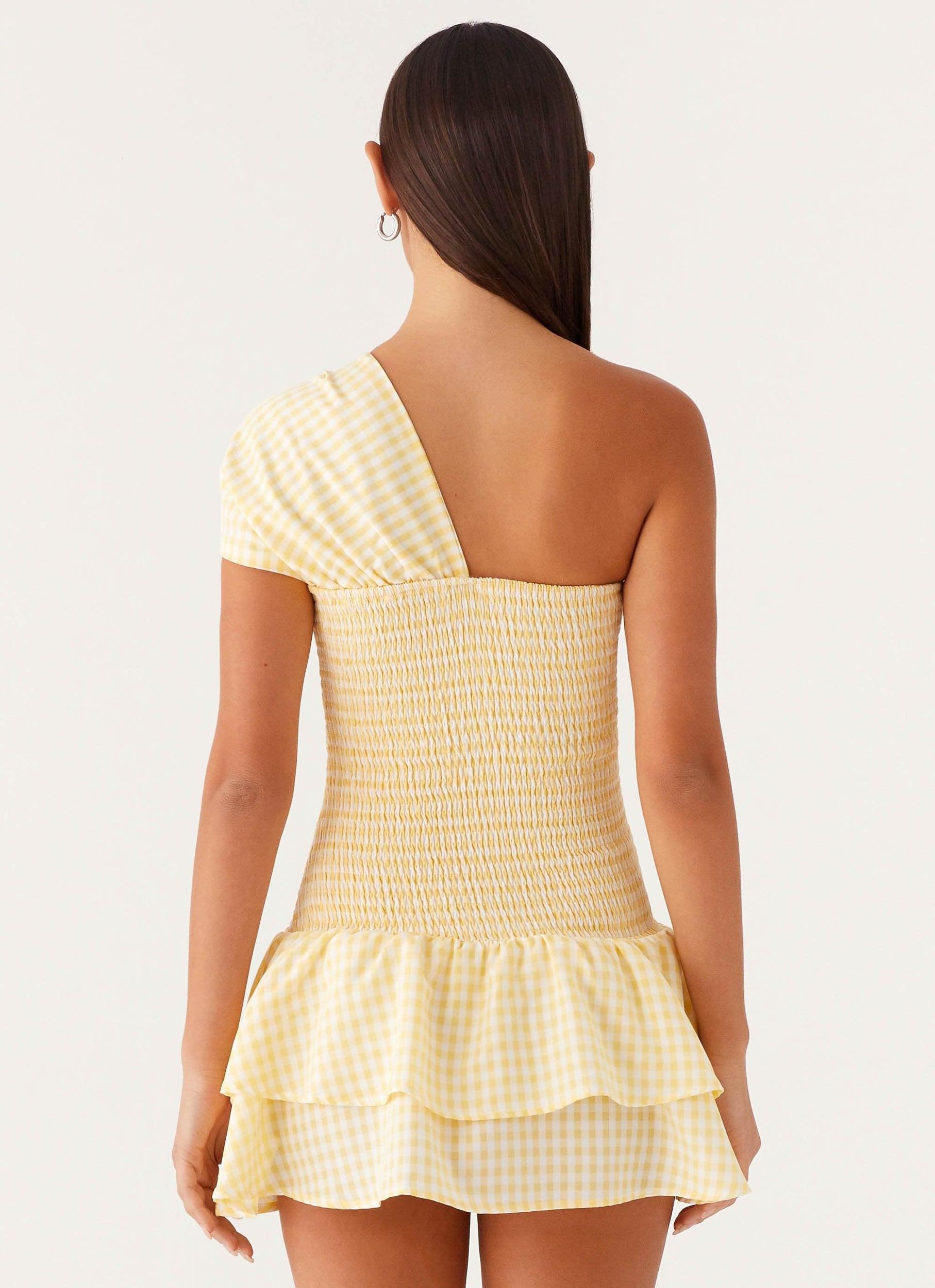 Brandy Mini Dress - Yellow Gingham Product Image