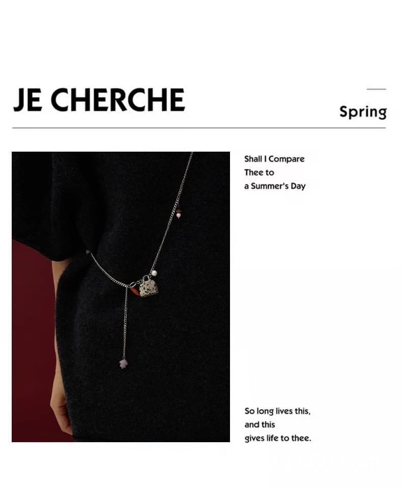 Miniature Handbag Stainless Steel Layered Necklace Product Image