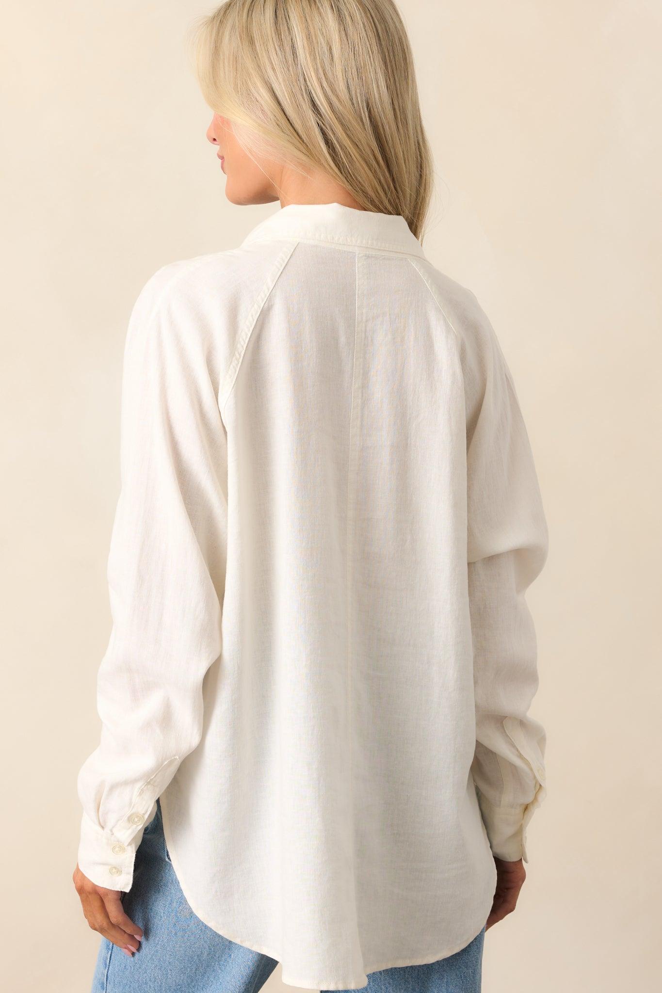 Z Supply White Perfect Linen Top Product Image