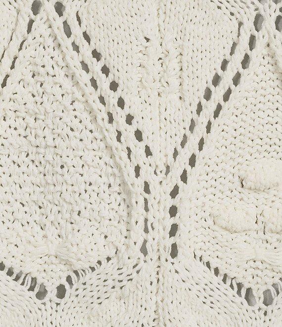 Originality Short Sleeve Cropped Oversized Knit Top Product Image