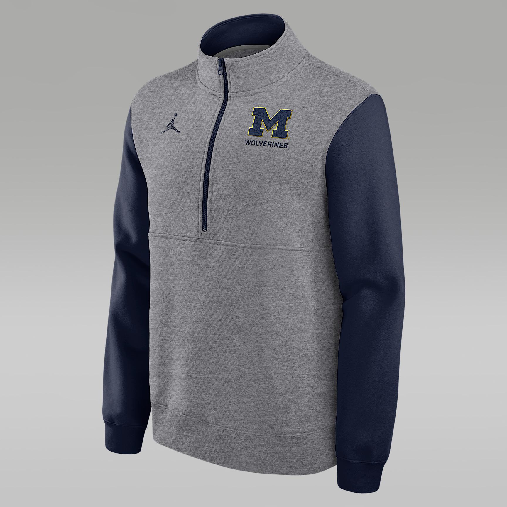 Mens Michigan Club Jordan Brand College 1/2-Zip Crew | 0JJW059PMWN-7HV Product Image